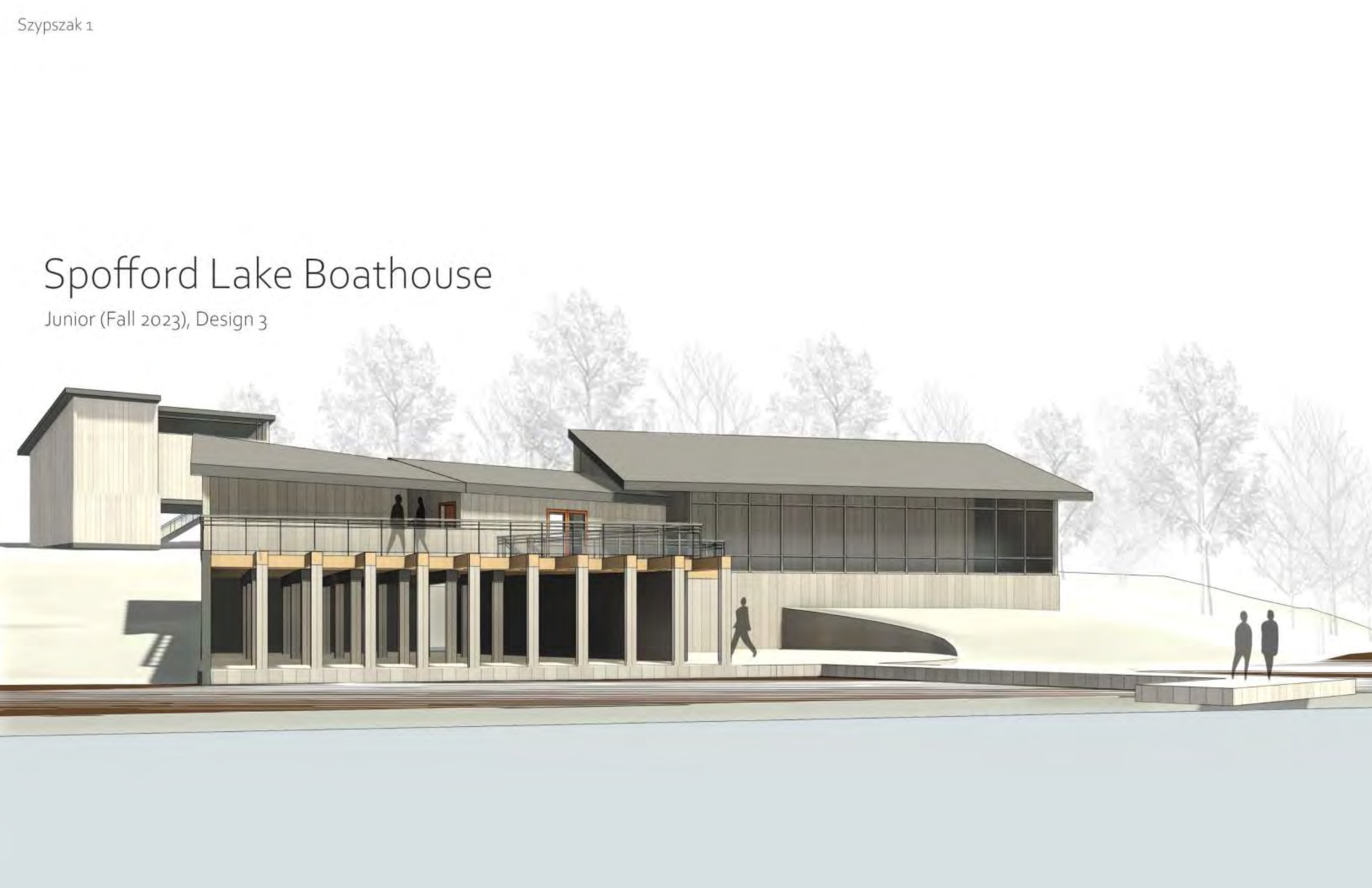Spofford Lake Boathouse — render