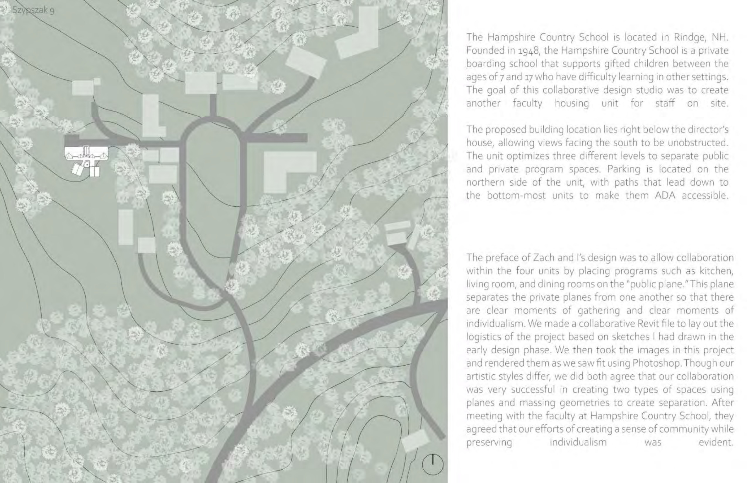 Faculty Housing — site plan & description