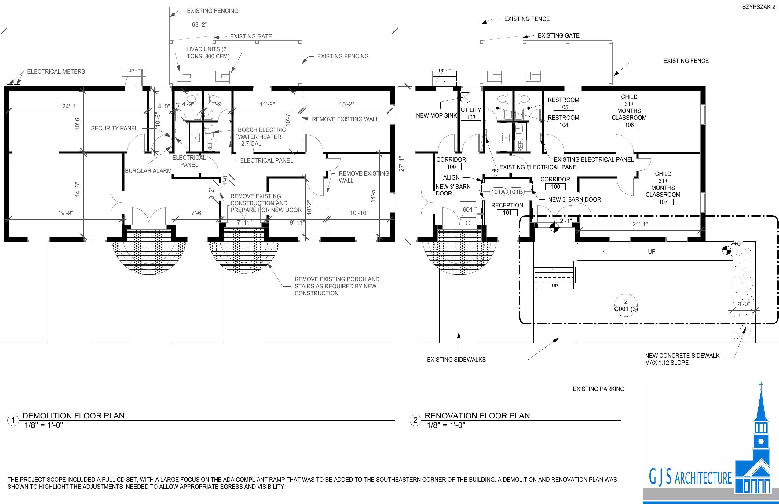 Little Seeds Academy — demo & renovation floor plans