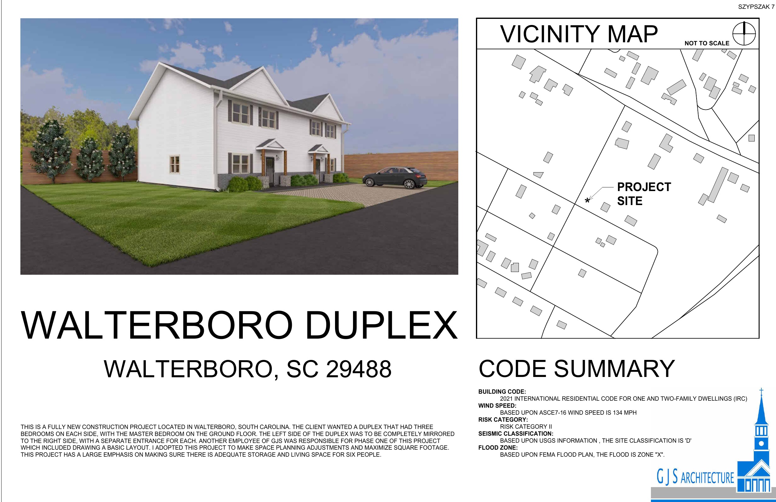 Walterboro Duplex — render & code summary