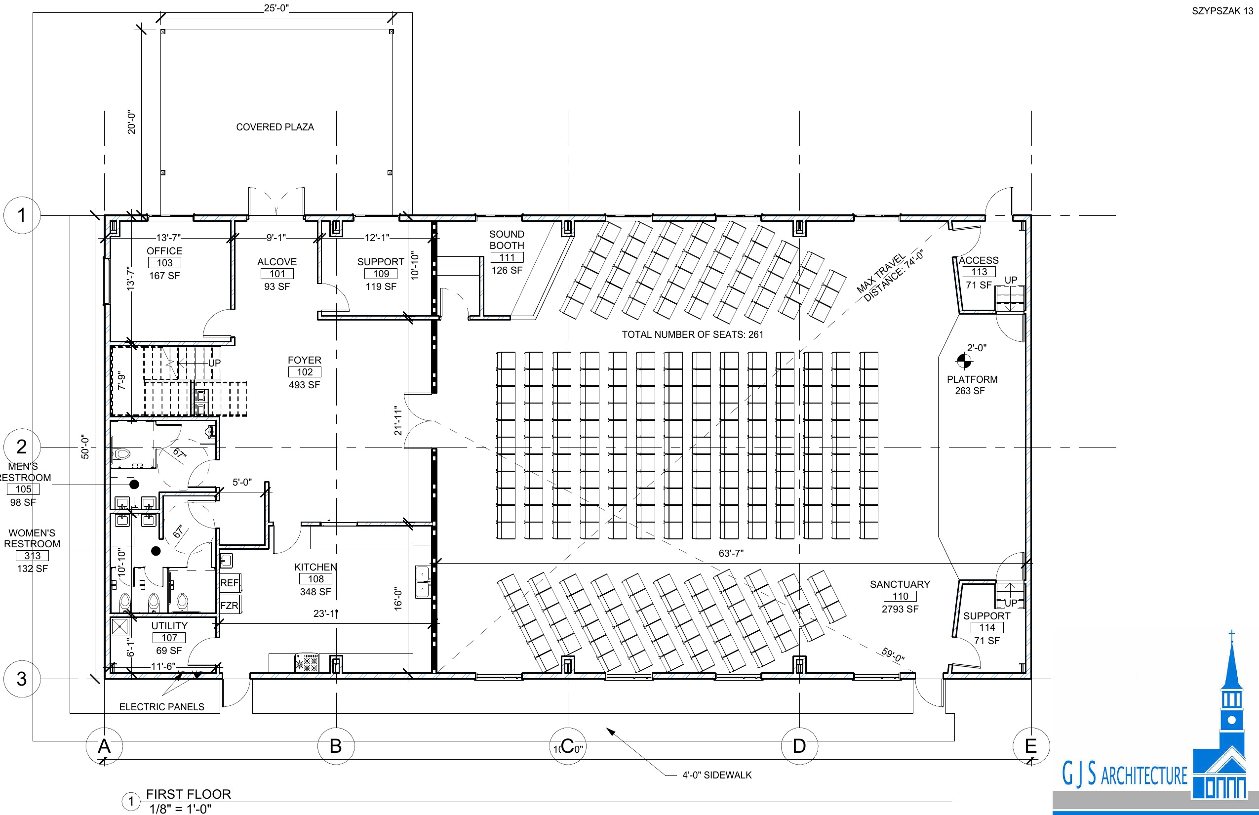 Iglesia Pentecostes Betel — first floor plan