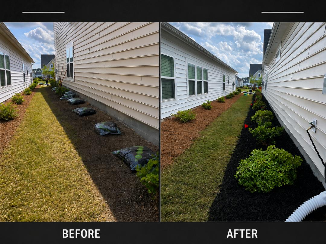 Locals Street — before and after, new bed installation