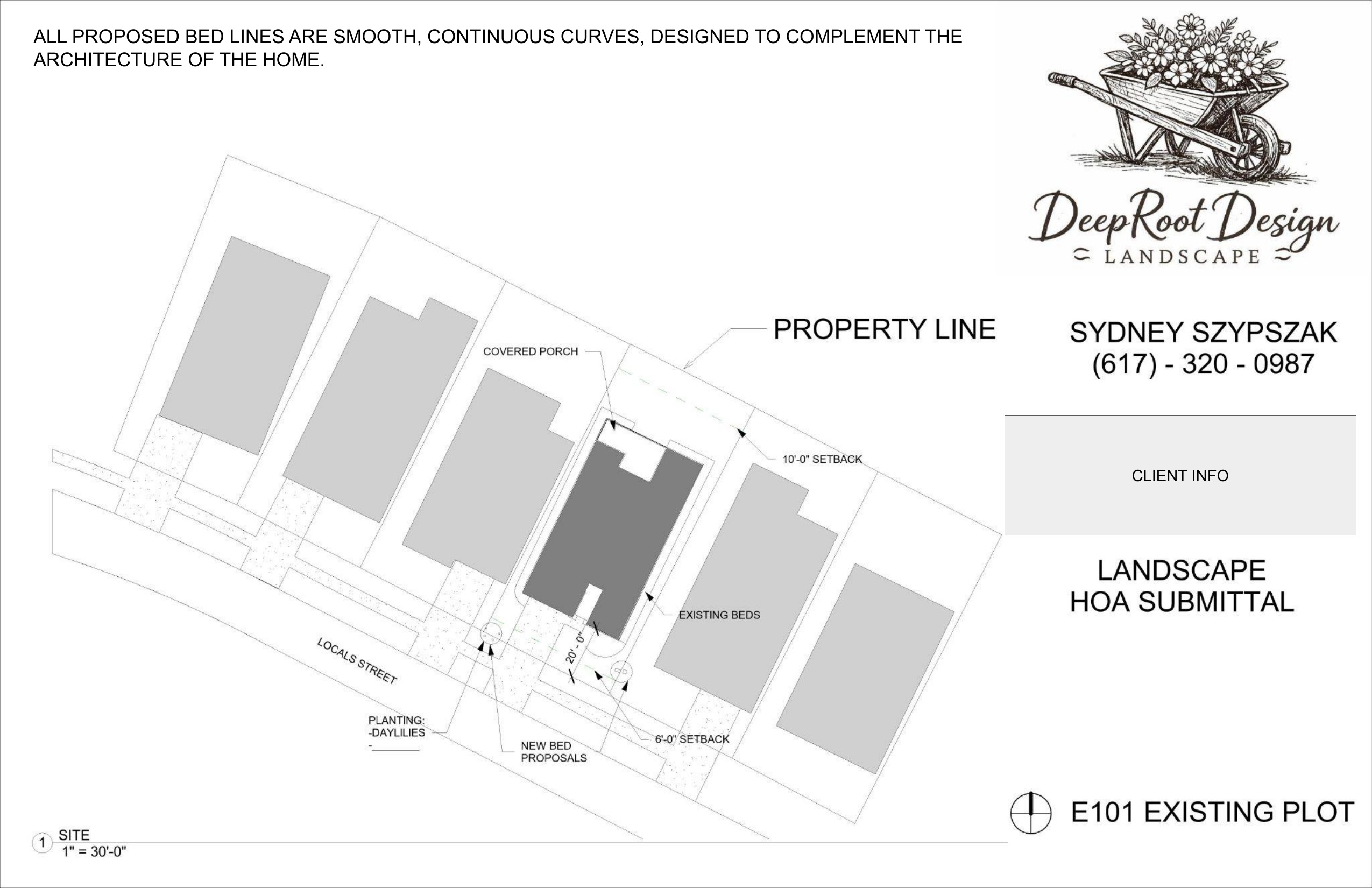 E101 Existing plot plan